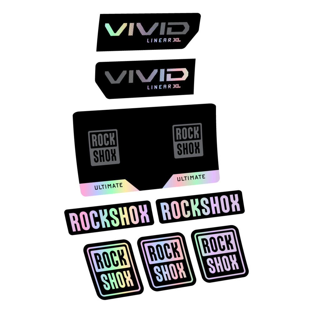Decal RockShox Vivid Ultimate Flight Attendant 2027, Rear Shox, bike sticker vinyl