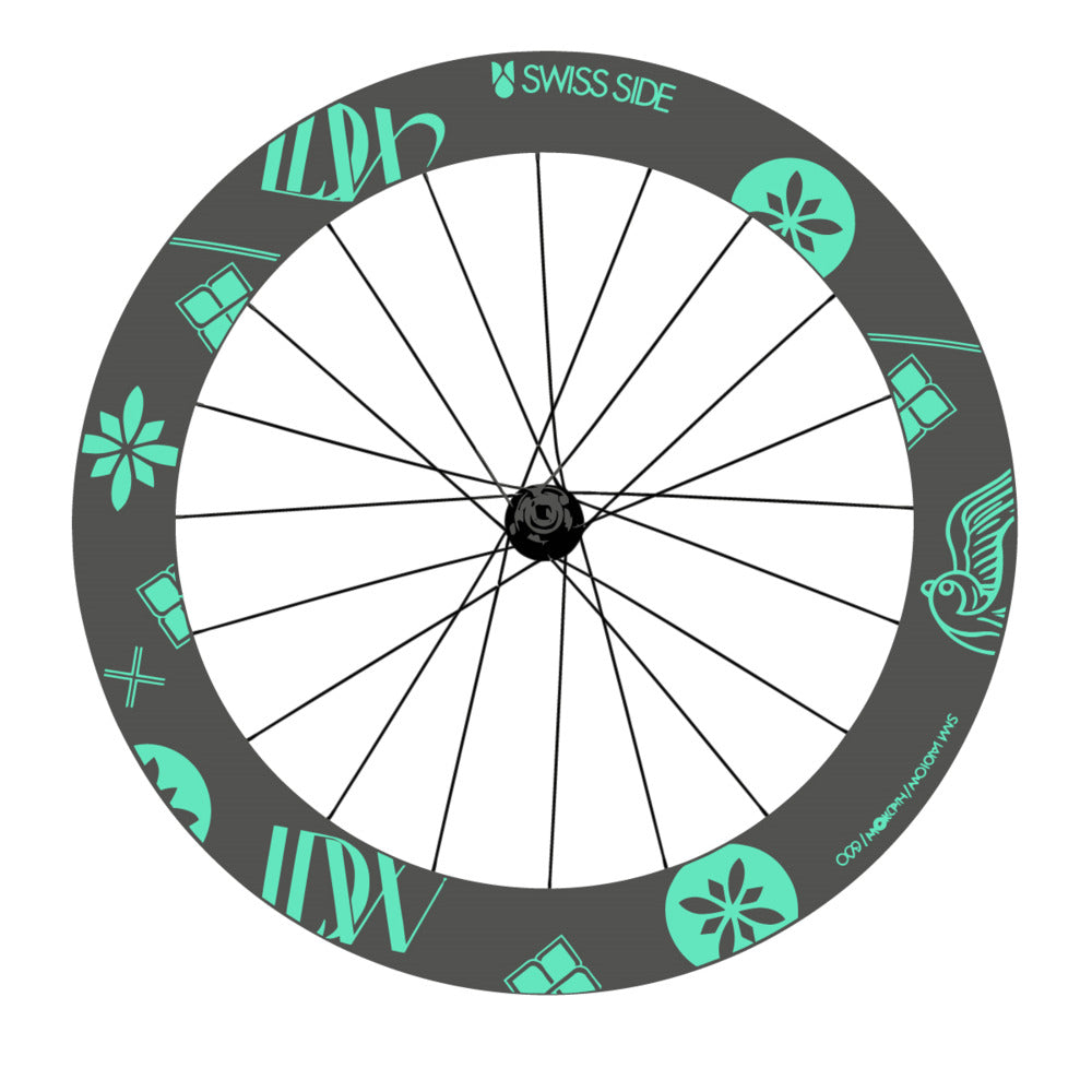 Stickers for Swiss Side HADRON³ Ultimate Sam Laidlow Special Edition, Road Wheel vinyl decals - Mint