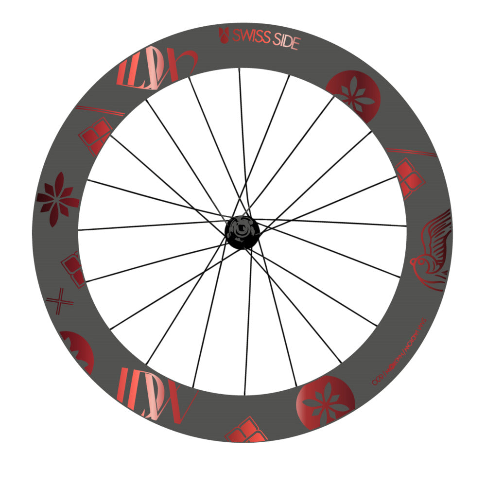 Stickers for Swiss Side HADRON³ Ultimate Sam Laidlow Special Edition, Road Wheel vinyl decals - Copper