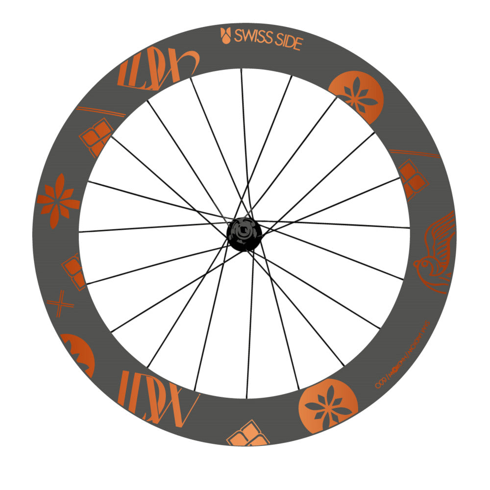 Stickers for Swiss Side HADRON³ Ultimate Sam Laidlow Special Edition, Road Wheel vinyl decals - Bronze