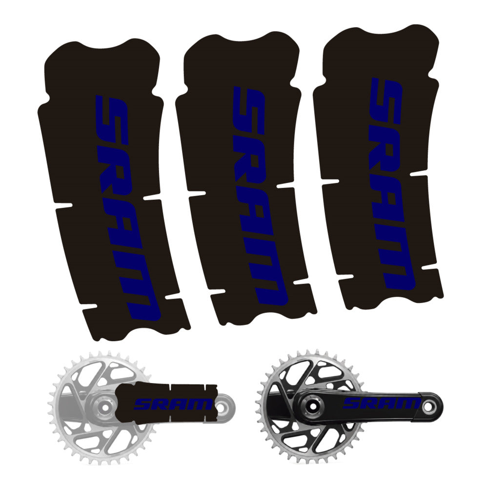 Stickers for SRAM Cranks, 3-Piece vinyl decals - Scandinavian Blue