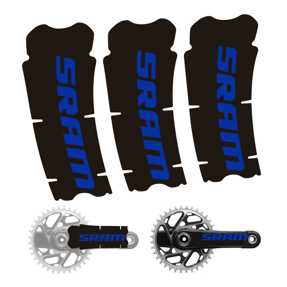 Stickers for SRAM Cranks, 3-Piece vinyl decals - Ultramarine Blue