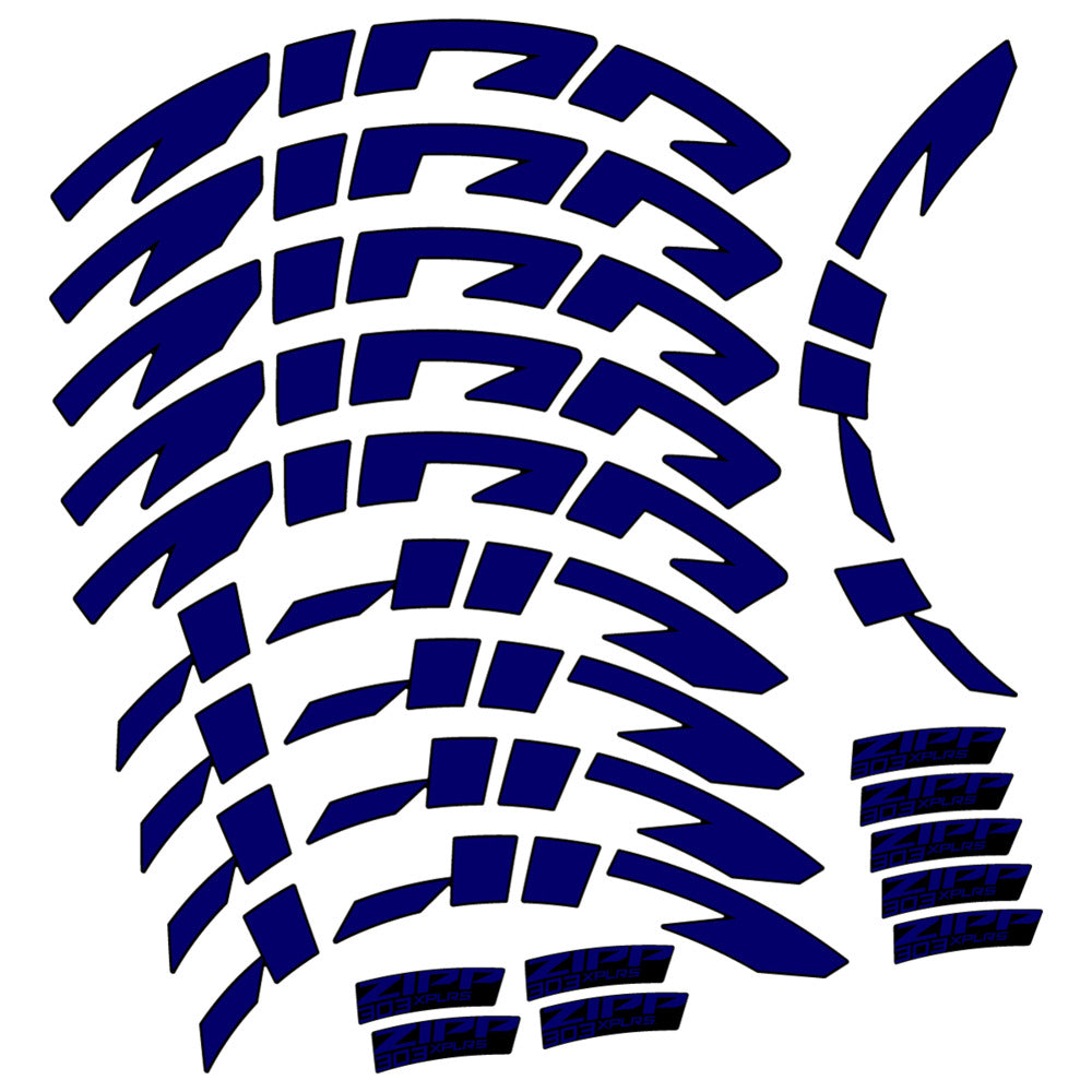 Stickers for Zipp 303 XPLR S, Road Wheel vinyl decals - Scandinavian Blue