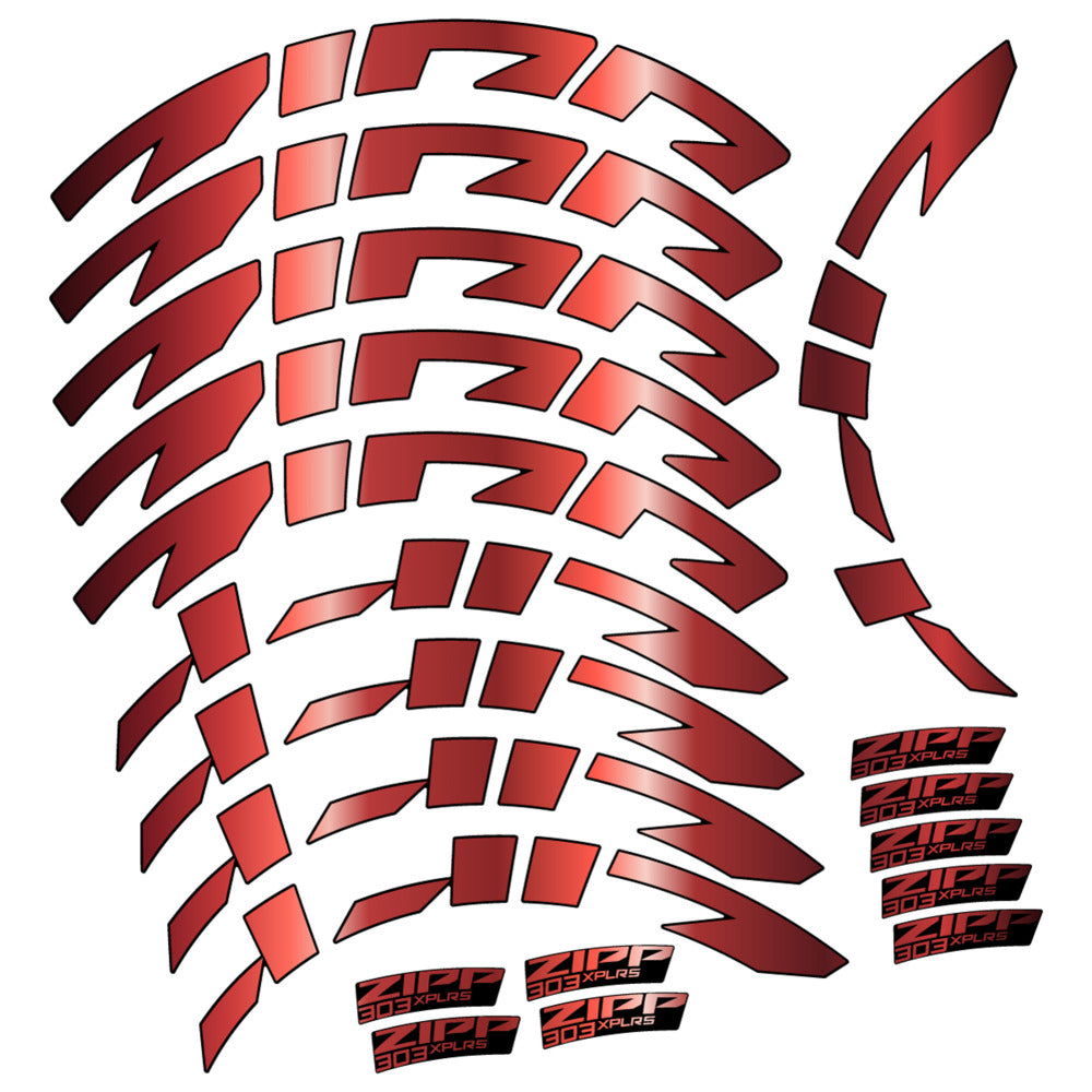 Stickers for Zipp 303 XPLR S, Road Wheel vinyl decals - Copper