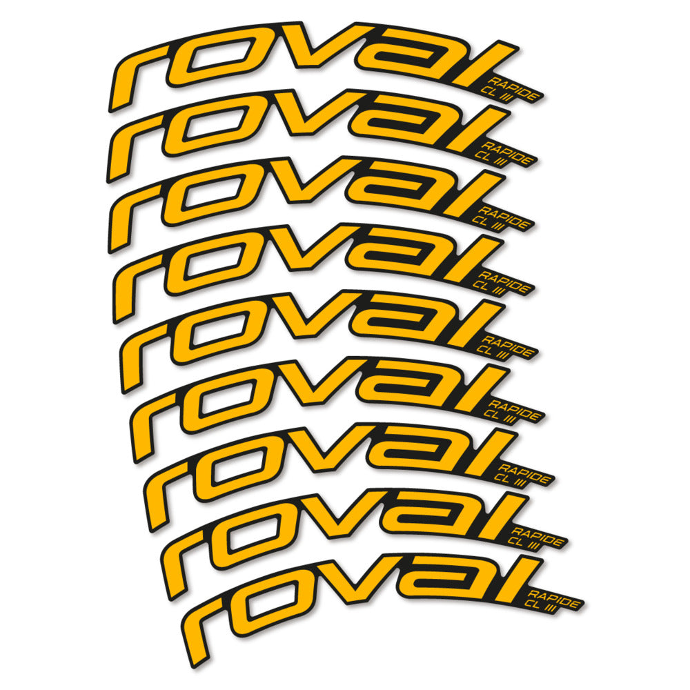 Decal Roval Rapide CL III 2026, Road Wheel 52mm, bike sticker vinyl