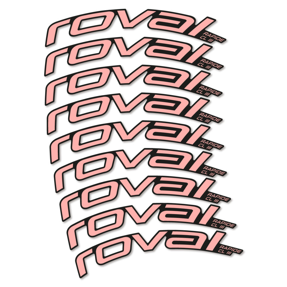 Decal Roval Rapide CL III 2026, Road Wheel 52mm, bike sticker vinyl