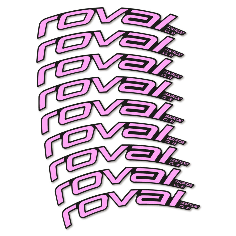 Decal Roval Rapide CL III 2026, Road Wheel 52mm, bike sticker vinyl