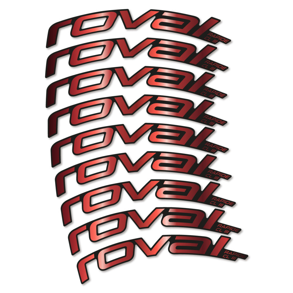 Decal Roval Rapide CL III 2026, Road Wheel 52mm, bike sticker vinyl