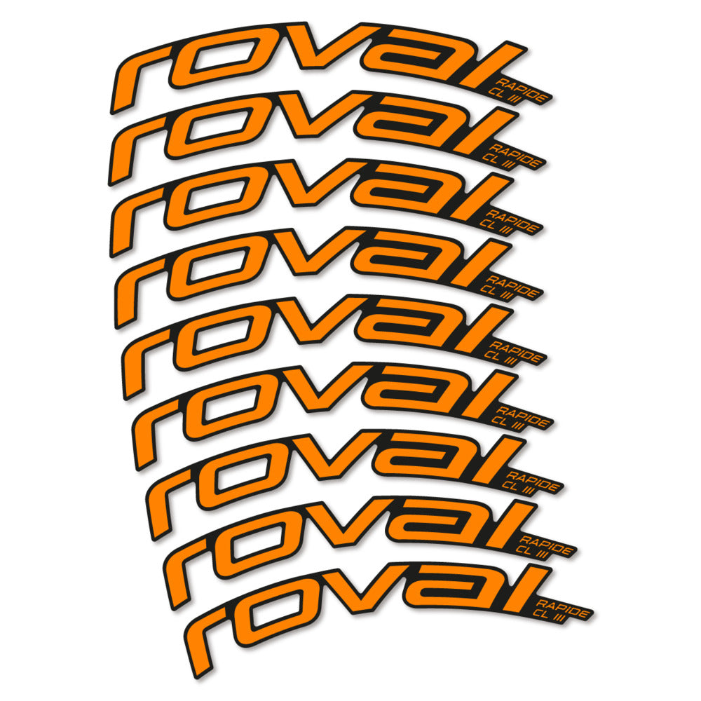 Decal Roval Rapide CL III 2026, Road Wheel 52mm, bike sticker vinyl