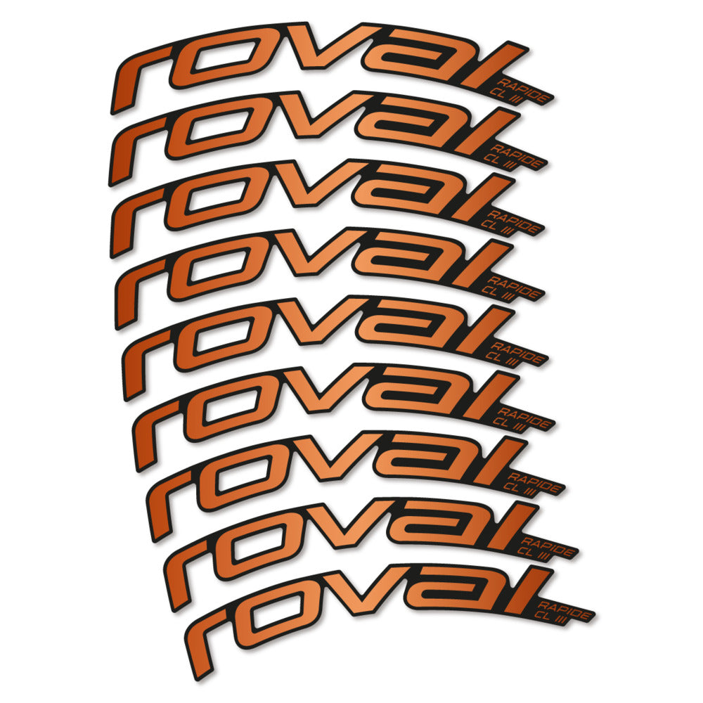 Decal Roval Rapide CL III 2026, Road Wheel 52mm, bike sticker vinyl
