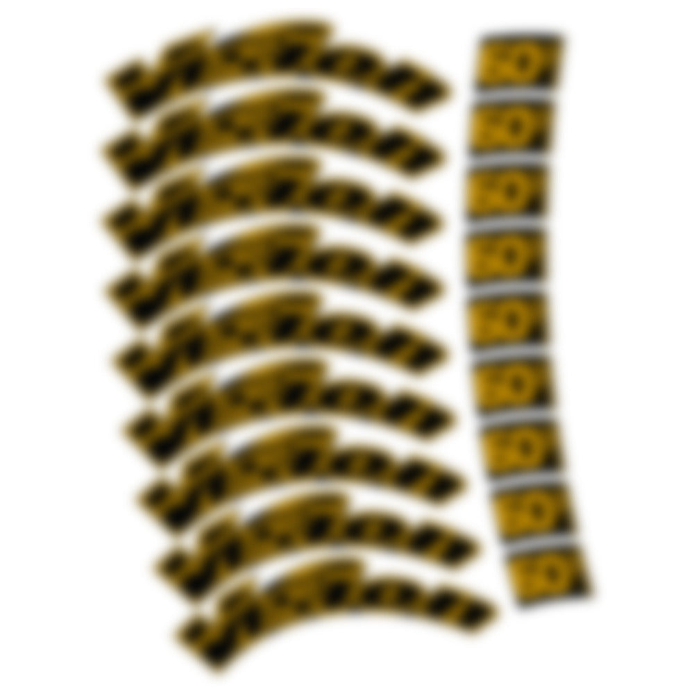 Stickers for Visixn Metron 60 SL, Road Wheel vinyl decals - Medium Yellow
