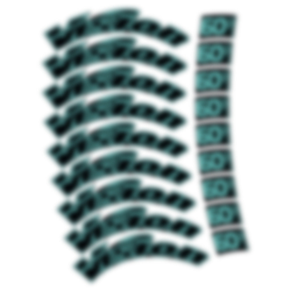 Stickers for Visixn Metron 60 SL, Road Wheel vinyl decals - Blue Green