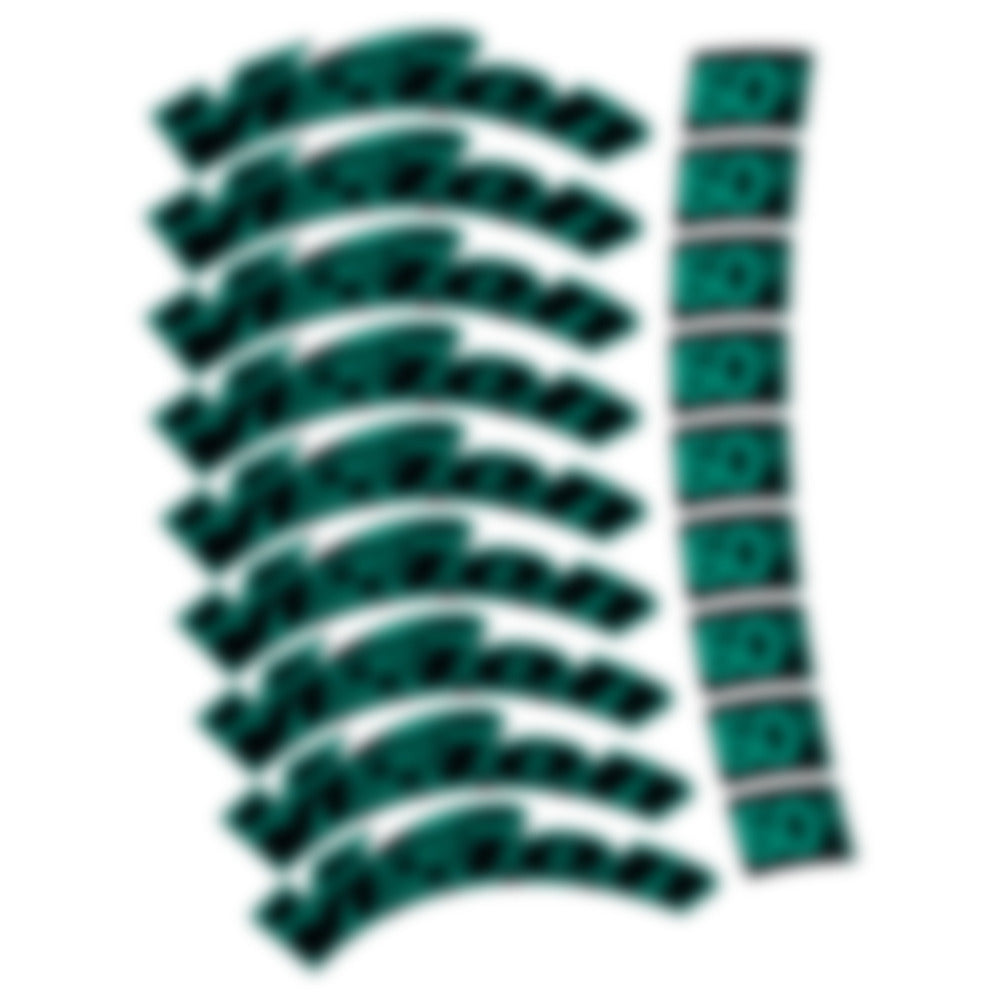 Stickers for Visixn Metron 60 SL, Road Wheel vinyl decals - Green Turquoise