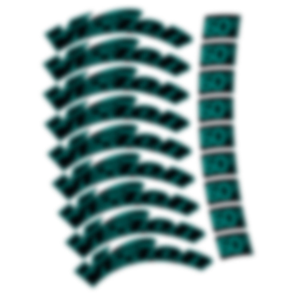 Stickers for Visixn Metron 60 SL, Road Wheel vinyl decals - Petrol Turquoise