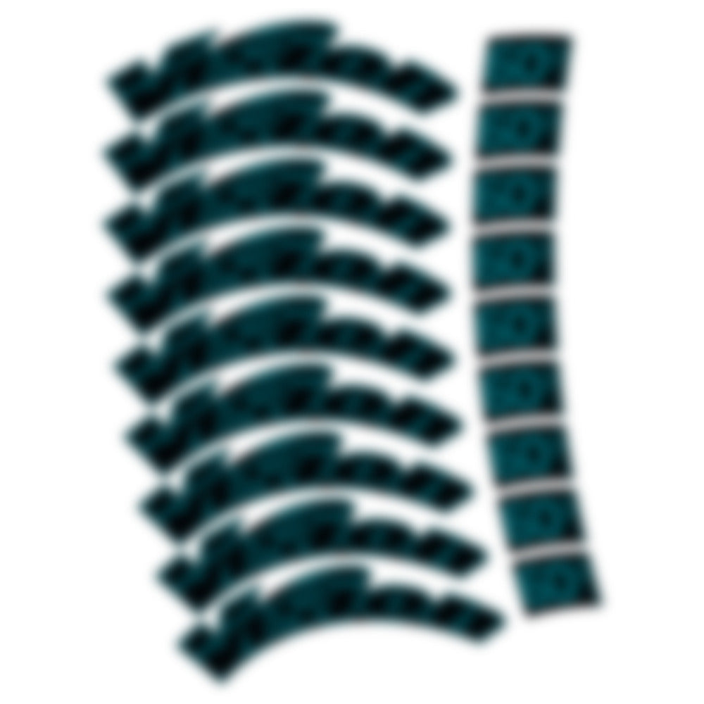 Stickers for Visixn Metron 60 SL, Road Wheel vinyl decals - Dark Turquoise