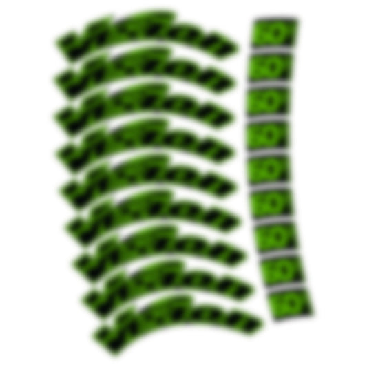 Stickers for Visixn Metron 60 SL, Road Wheel vinyl decals - Apple Green