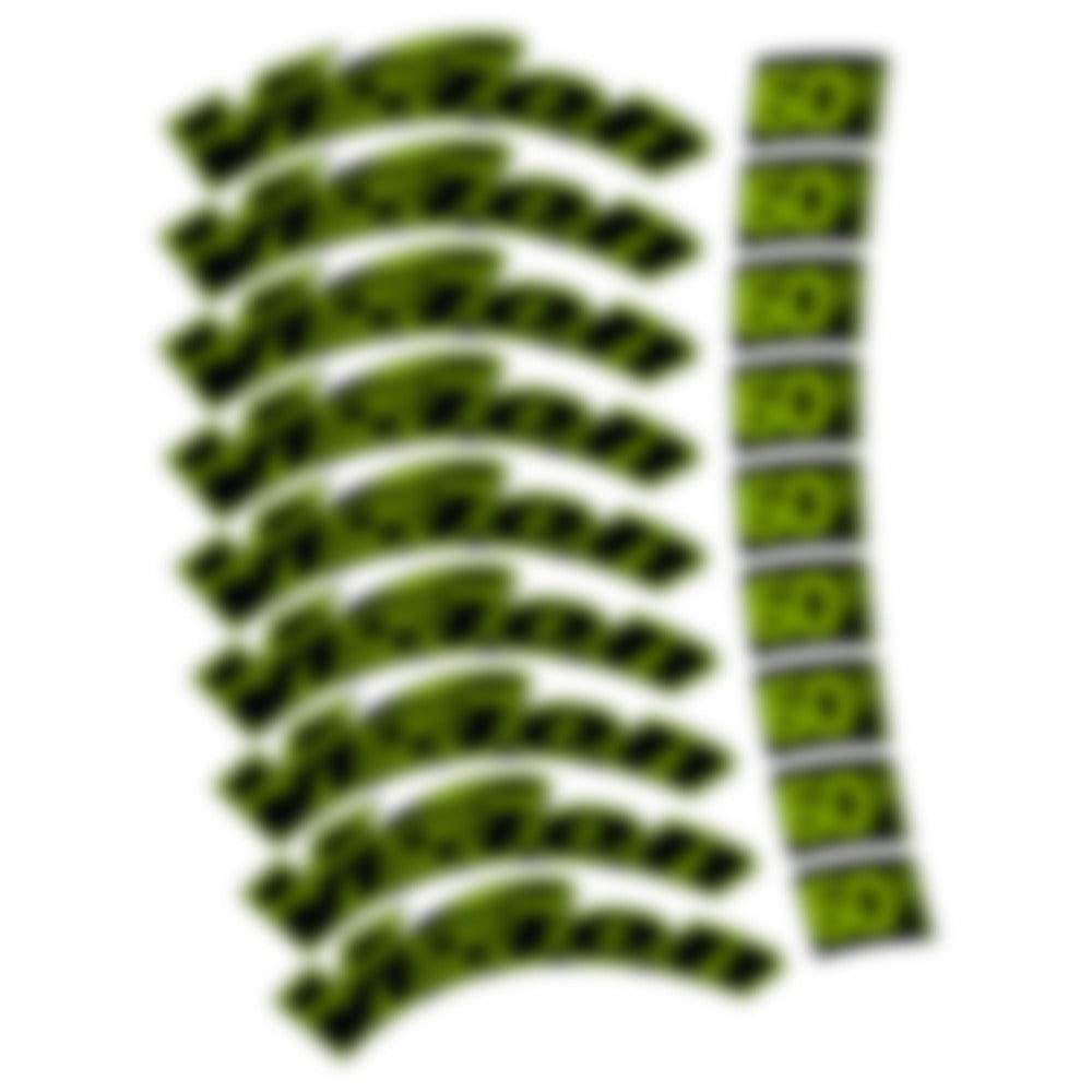 Stickers for Visixn Metron 60 SL, Road Wheel vinyl decals - Lime Green