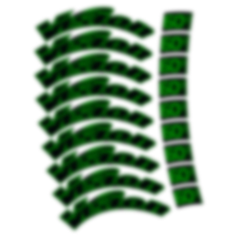 Stickers for Visixn Metron 60 SL, Road Wheel vinyl decals - Green