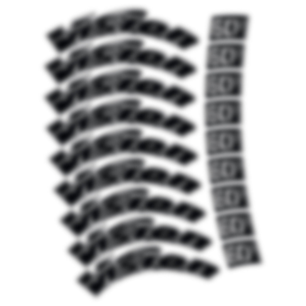 Stickers for Visixn Metron 60 SL, Road Wheel vinyl decals - Chrome Silver