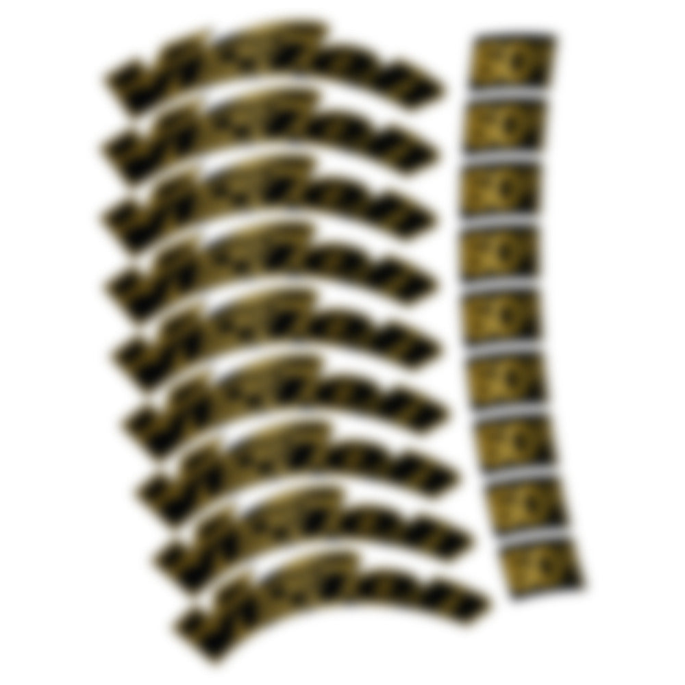 Stickers for Visixn Metron 60 SL, Road Wheel vinyl decals - Gold