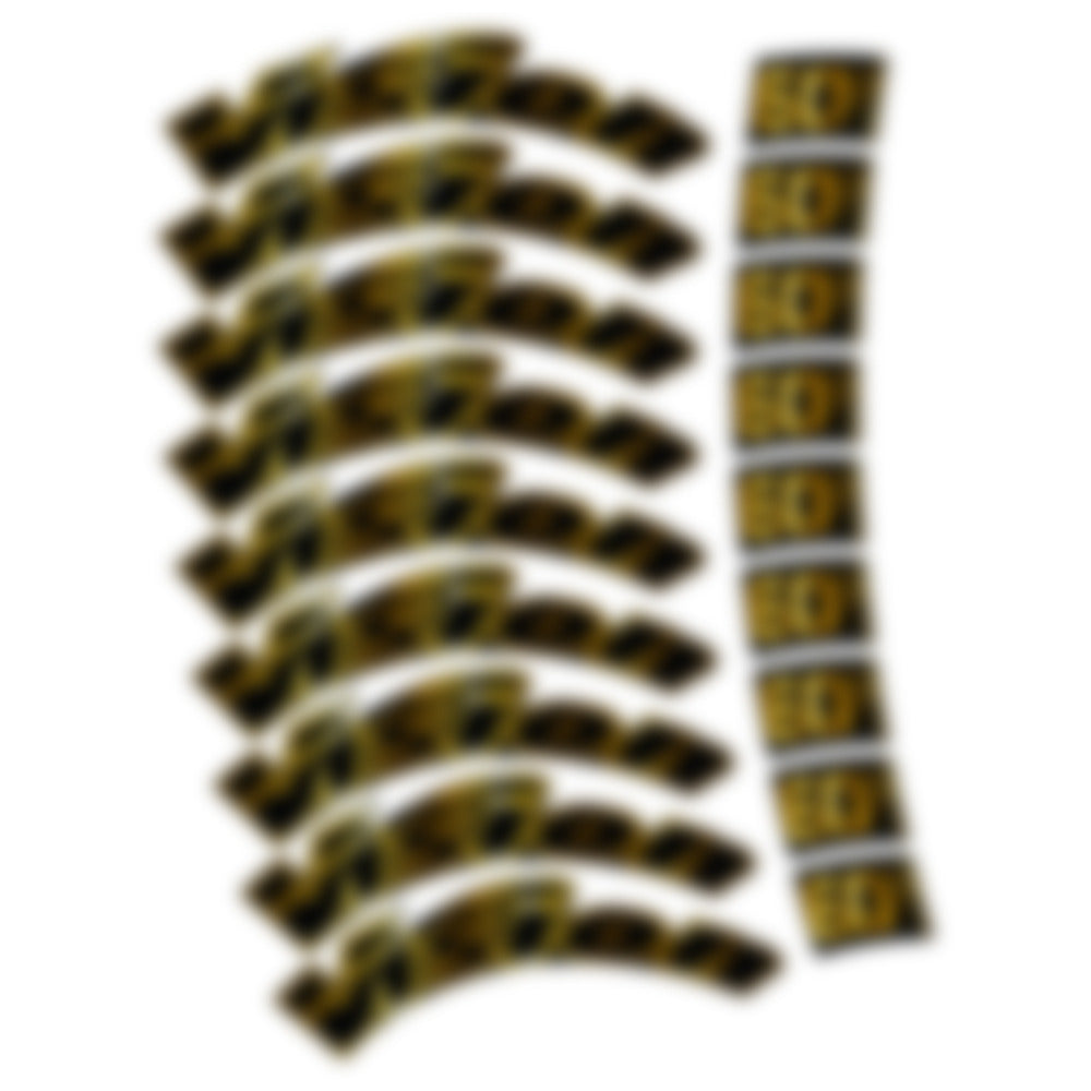 Stickers for Visixn Metron 60 SL, Road Wheel vinyl decals - Chrome Gold