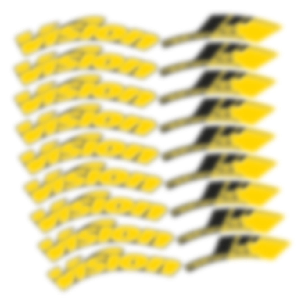 Stickers for Visixn Metron 55 SL Disc Tubular, Road Wheel vinyl decals - Banana Yellow