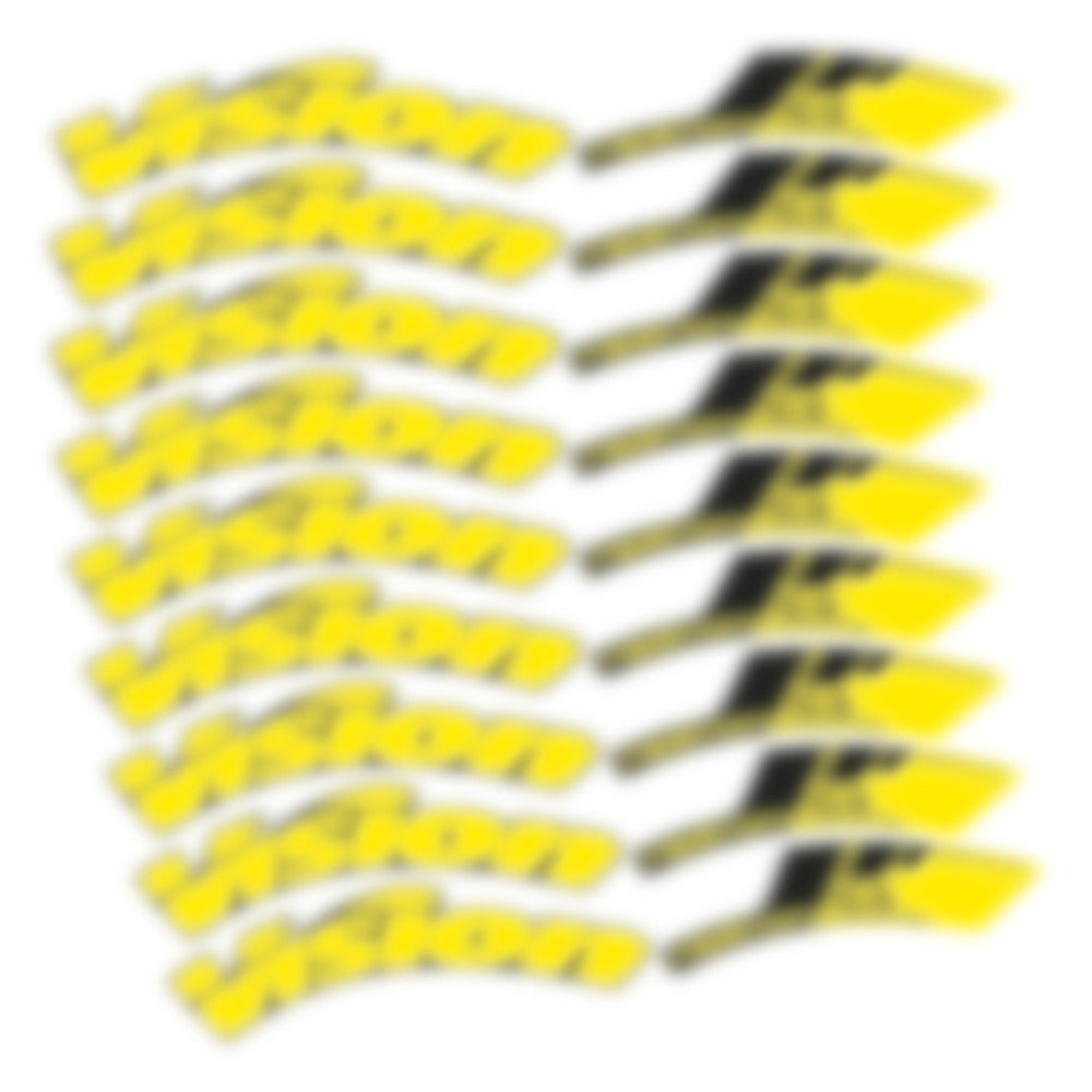 Stickers for Visixn Metron 55 SL Disc Tubular, Road Wheel vinyl decals - Yellow