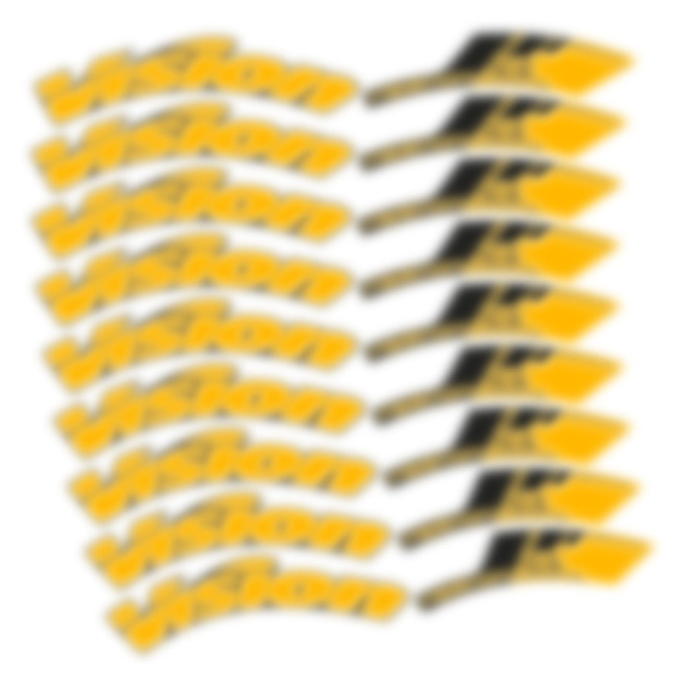 Stickers for Visixn Metron 55 SL Disc Tubular, Road Wheel vinyl decals - Medium Yellow