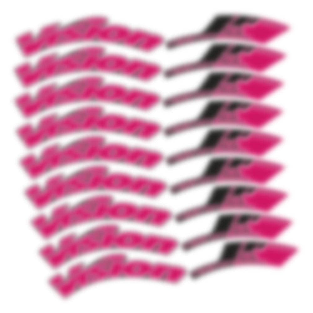 Stickers for Visixn Metron 55 SL Disc Tubular, Road Wheel vinyl decals - Dark Pink