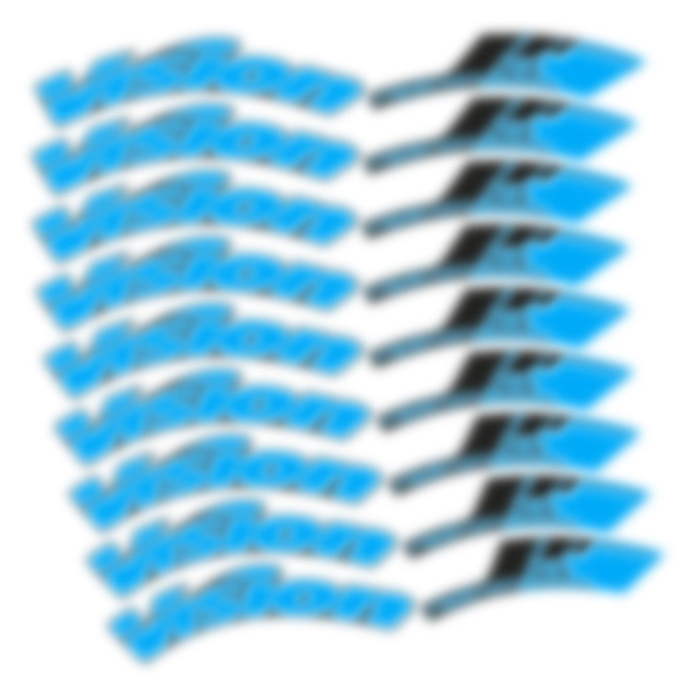 Stickers for Visixn Metron 55 SL Disc Tubular, Road Wheel vinyl decals - Light Blue