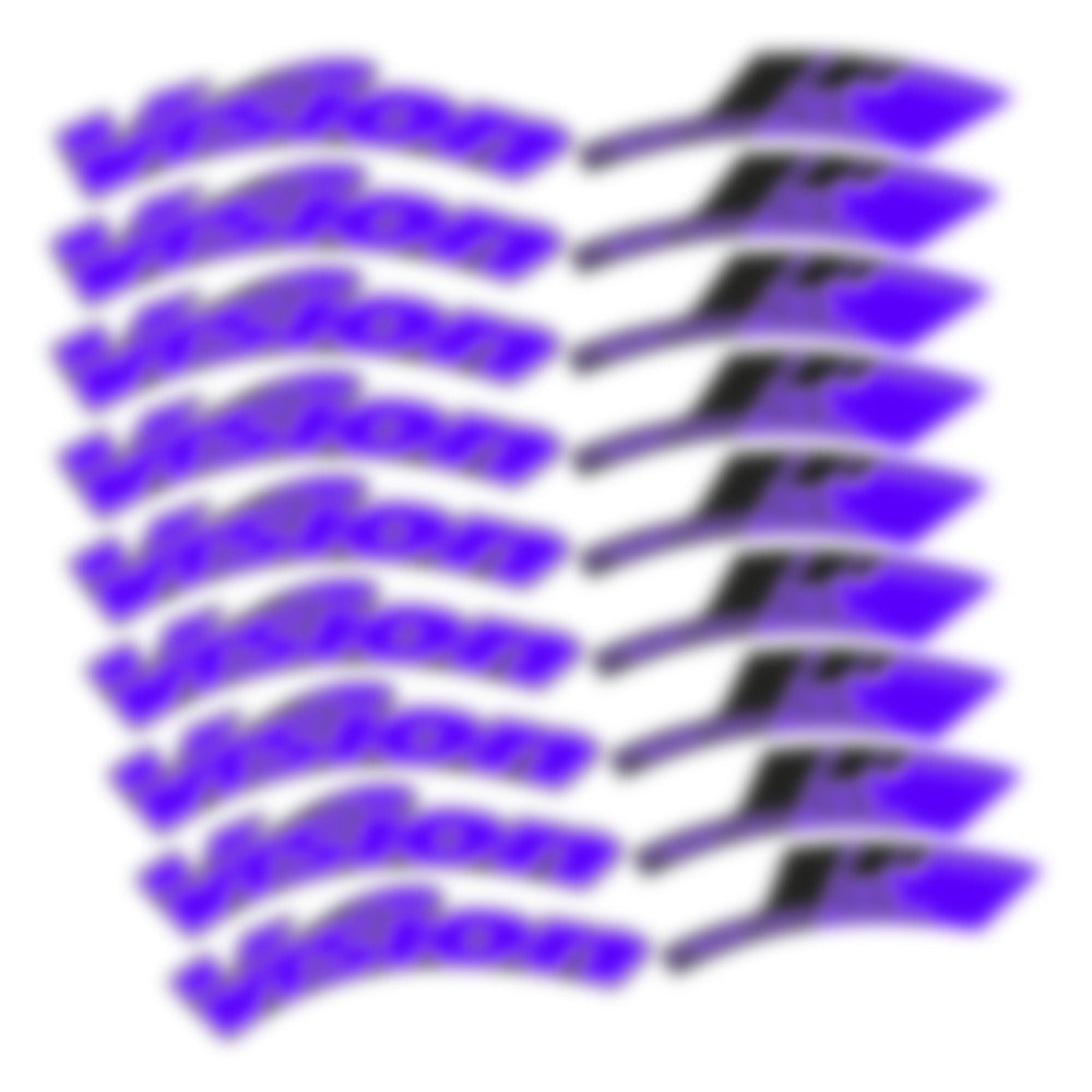 Stickers for Visixn Metron 55 SL Disc Tubular, Road Wheel vinyl decals - Reflex Blue