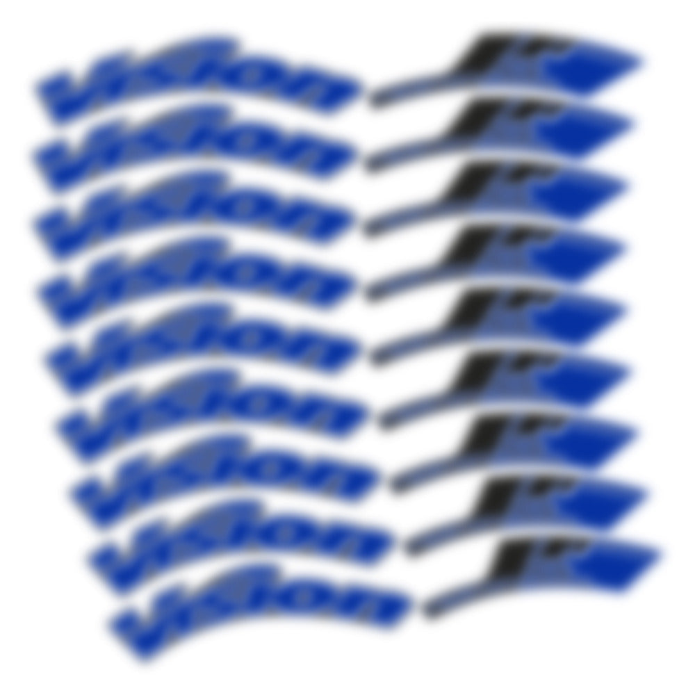 Stickers for Visixn Metron 55 SL Disc Tubular, Road Wheel vinyl decals - Ultramarine Blue