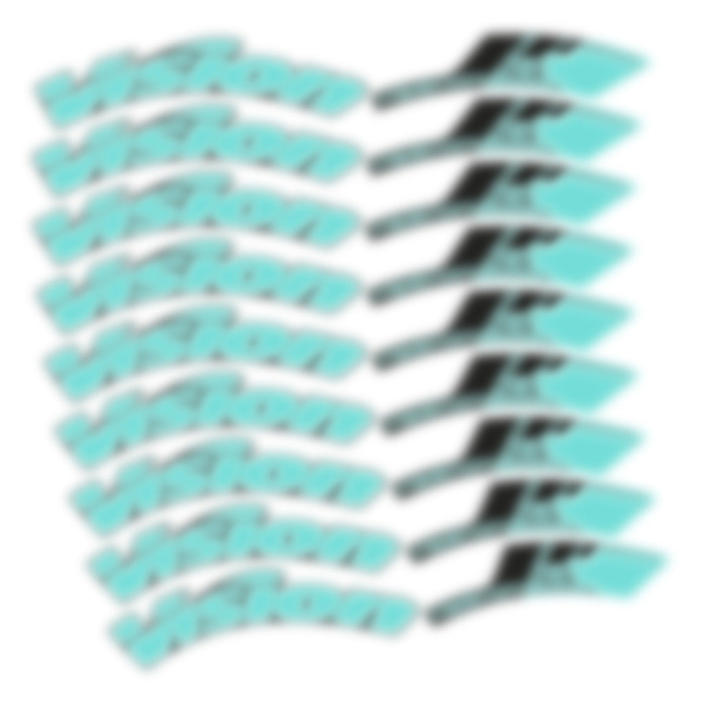 Stickers for Visixn Metron 55 SL Disc Tubular, Road Wheel vinyl decals - Blue Green