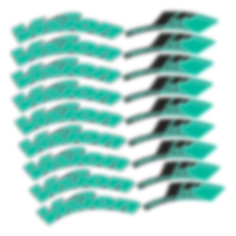 Stickers for Visixn Metron 55 SL Disc Tubular, Road Wheel vinyl decals - Green Turquoise