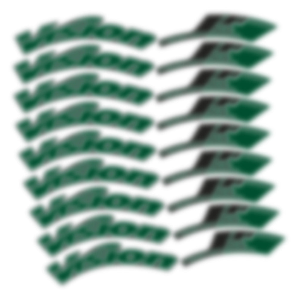 Stickers for Visixn Metron 55 SL Disc Tubular, Road Wheel vinyl decals - Dark Green