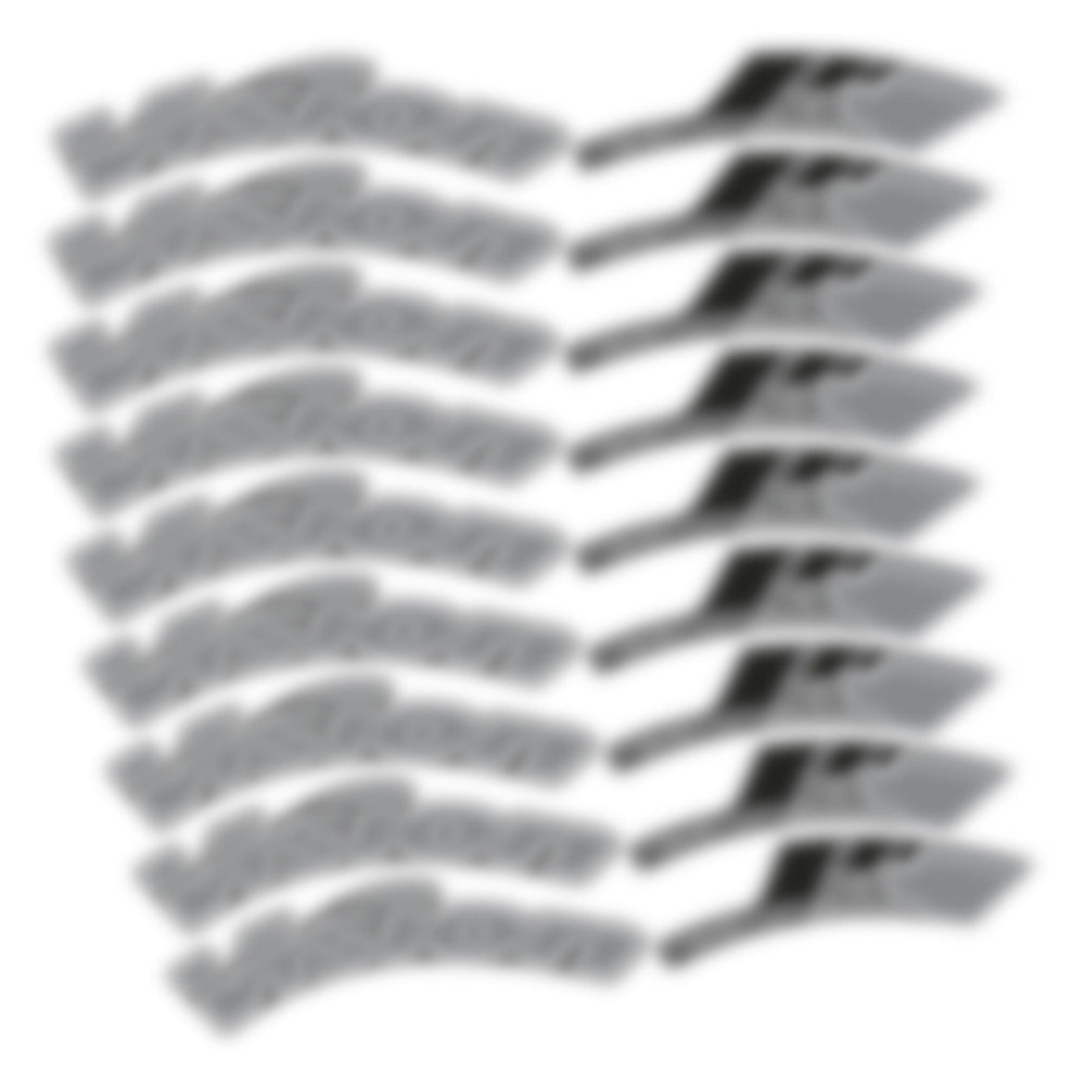 Stickers for Visixn Metron 55 SL Disc Tubular, Road Wheel vinyl decals - Traffic Grey
