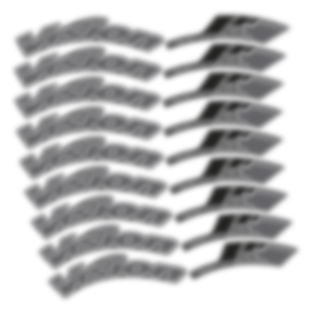 Stickers for Visixn Metron 55 SL Disc Tubular, Road Wheel vinyl decals - Medium Grey