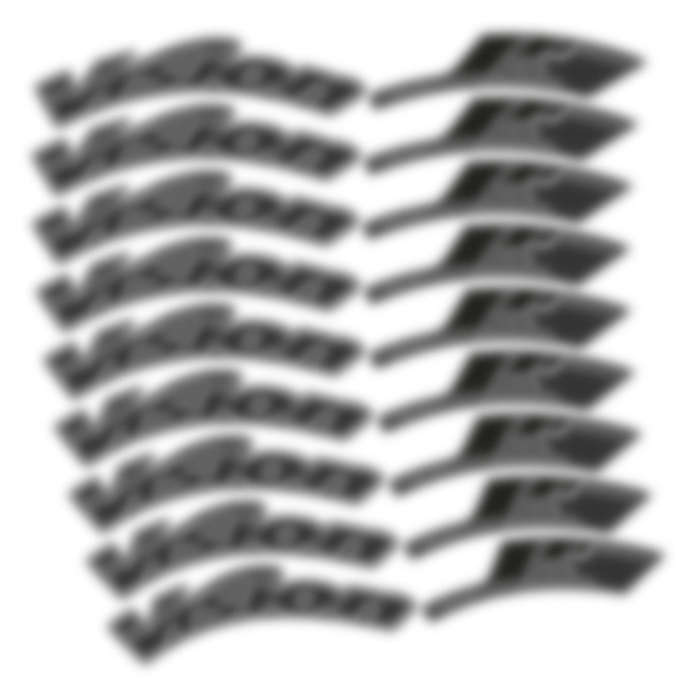 Stickers for Visixn Metron 55 SL Disc Tubular, Road Wheel vinyl decals - Very Dark Grey