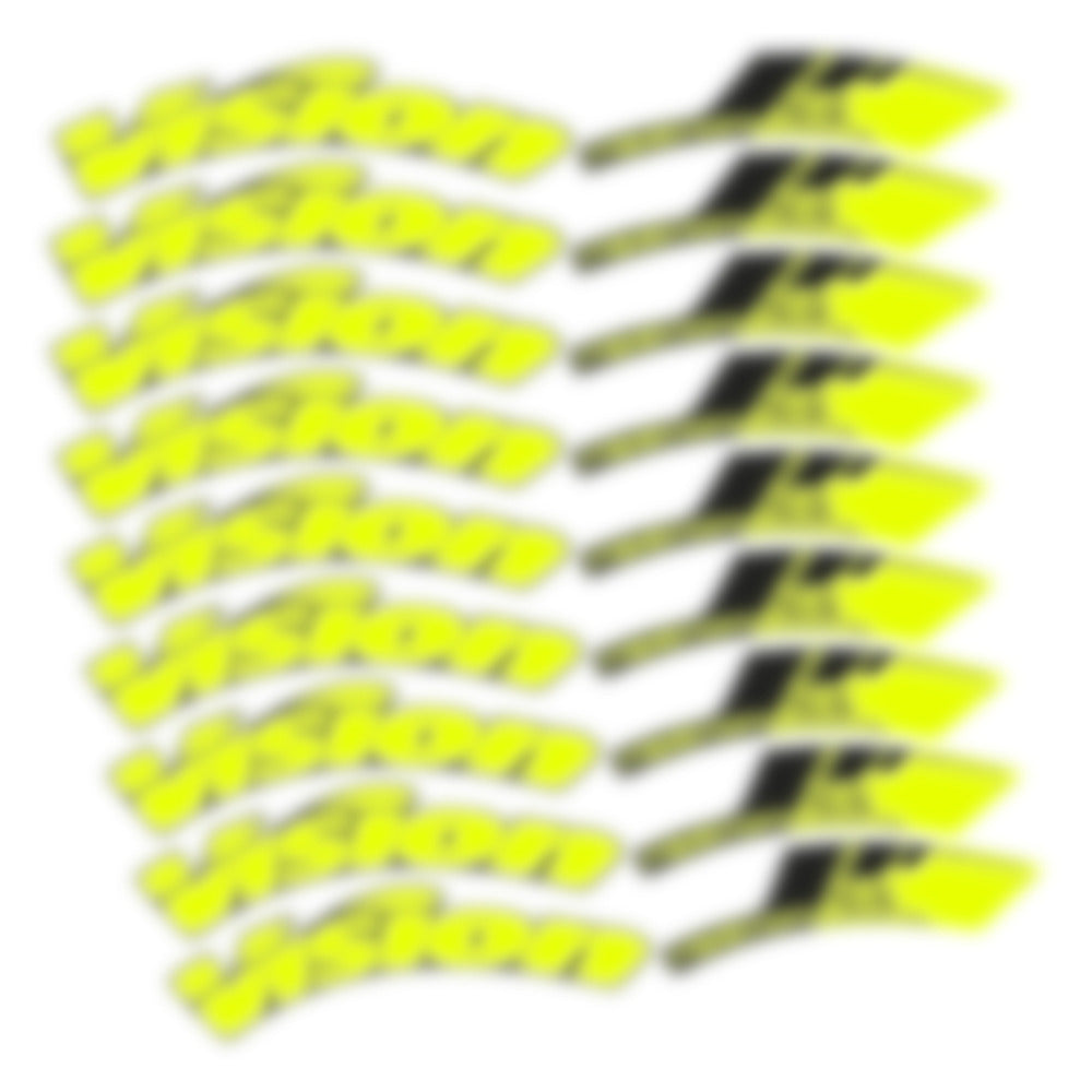 Stickers for Visixn Metron 55 SL Disc Tubular, Road Wheel vinyl decals - Neon Yellow