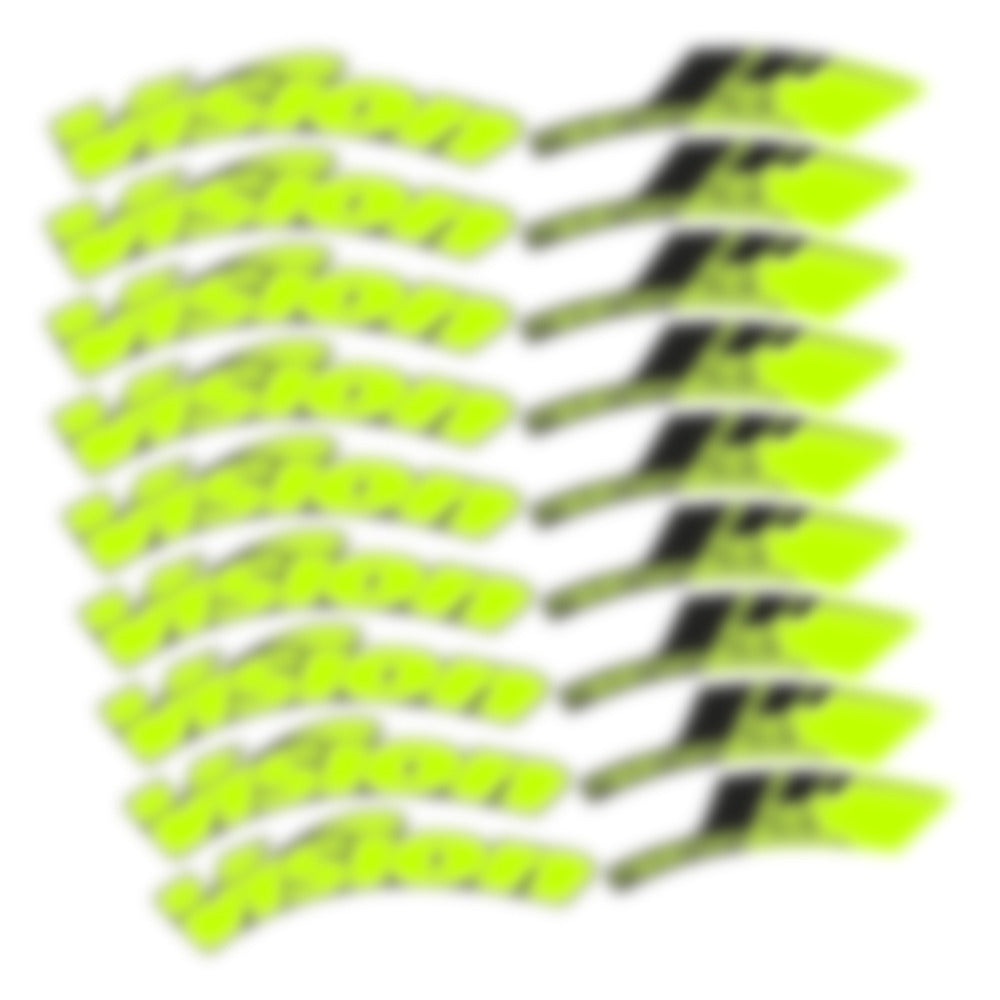 Stickers for Visixn Metron 55 SL Disc Tubular, Road Wheel vinyl decals - Lime Neon