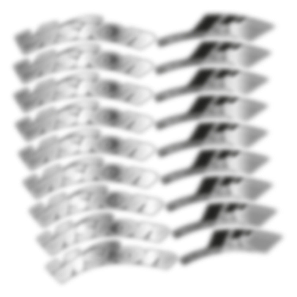 Stickers for Visixn Metron 55 SL Disc Tubular, Road Wheel vinyl decals - Chrome Silver
