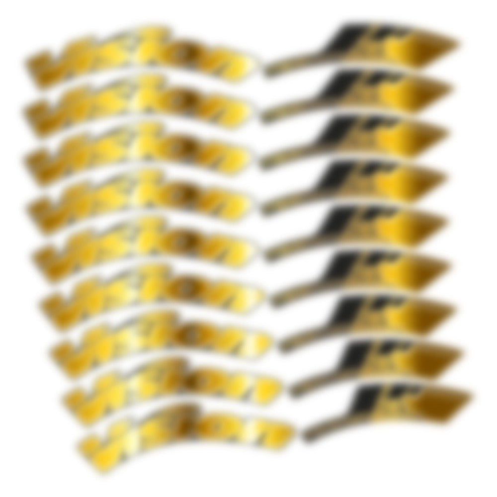 Stickers for Visixn Metron 55 SL Disc Tubular, Road Wheel vinyl decals - Chrome Gold