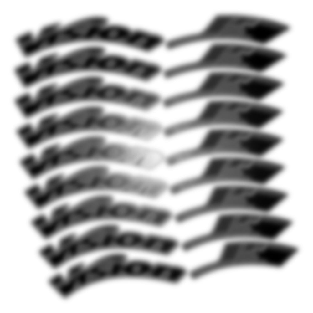 Stickers for Visixn Metron 55 SL Disc Tubular, Road Wheel vinyl decals - Black