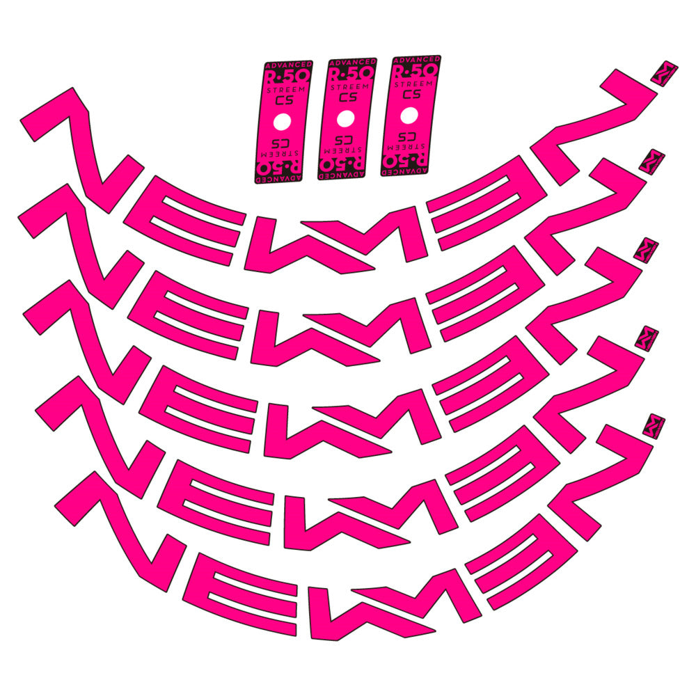 Stickers for Newmen Advanced SL R.50 Streem CS, Road Wheel vinyl decals - Fuchsia