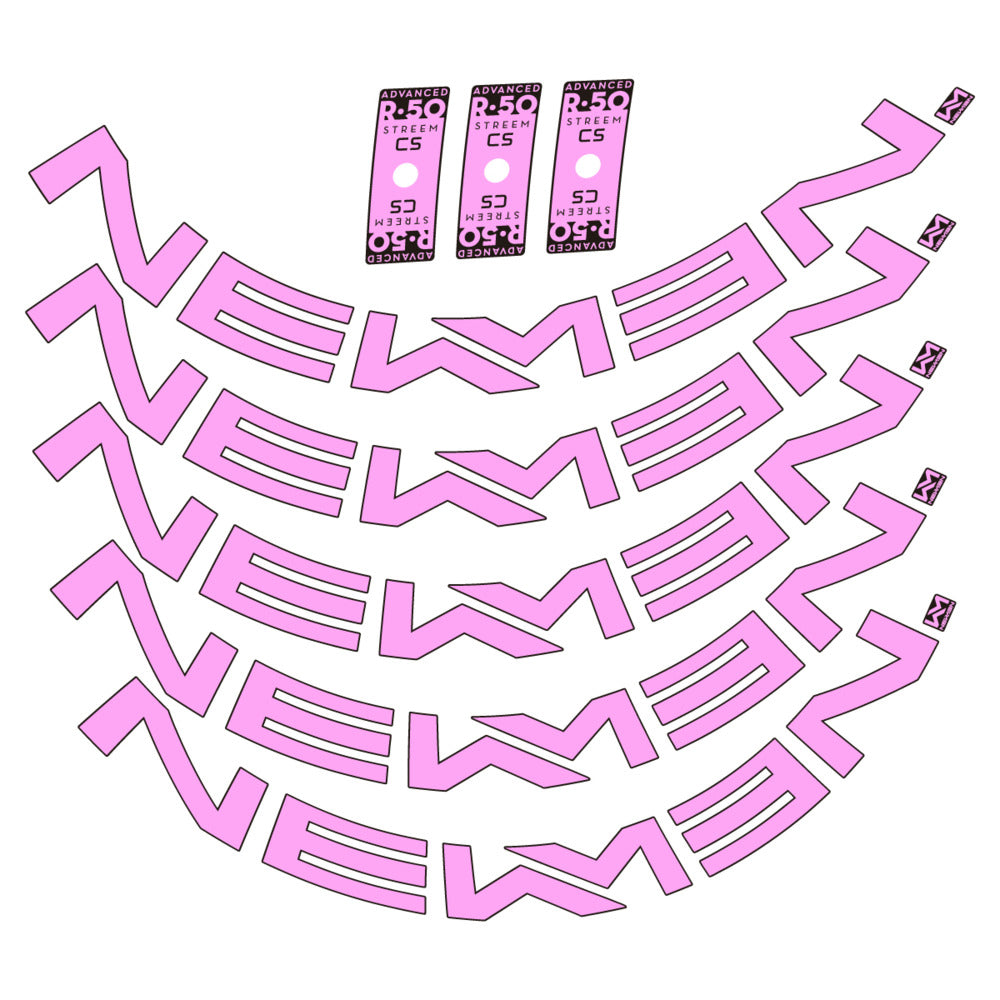 Stickers for Newmen Advanced SL R.50 Streem CS, Road Wheel vinyl decals - Light Lilac