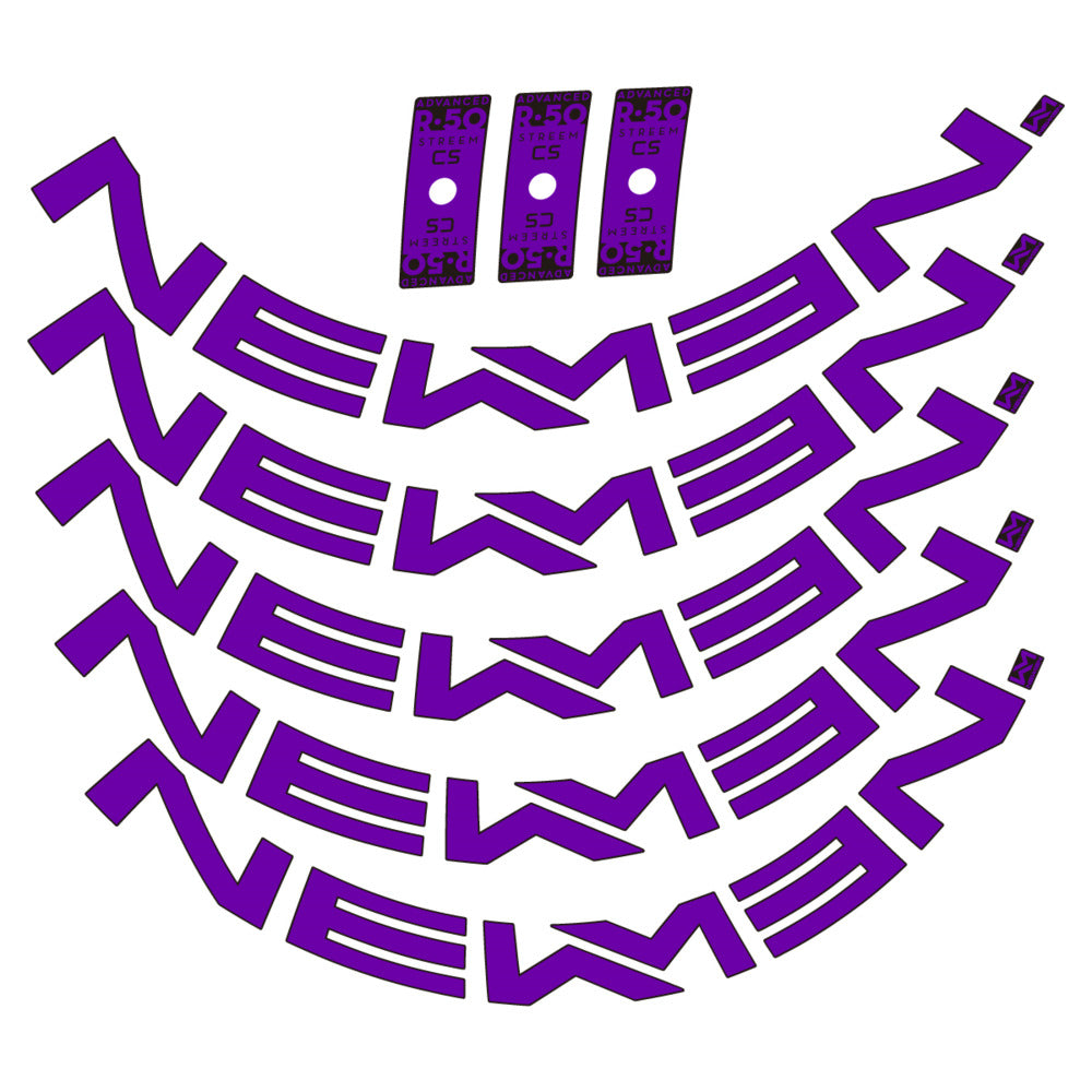 Stickers for Newmen Advanced SL R.50 Streem CS, Road Wheel vinyl decals - Violet