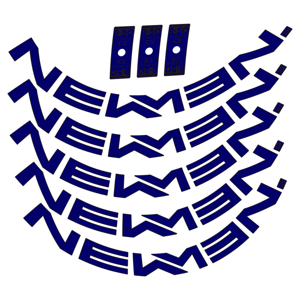 Stickers for Newmen Advanced SL R.50 Streem CS, Road Wheel vinyl decals - Scandinavian Blue