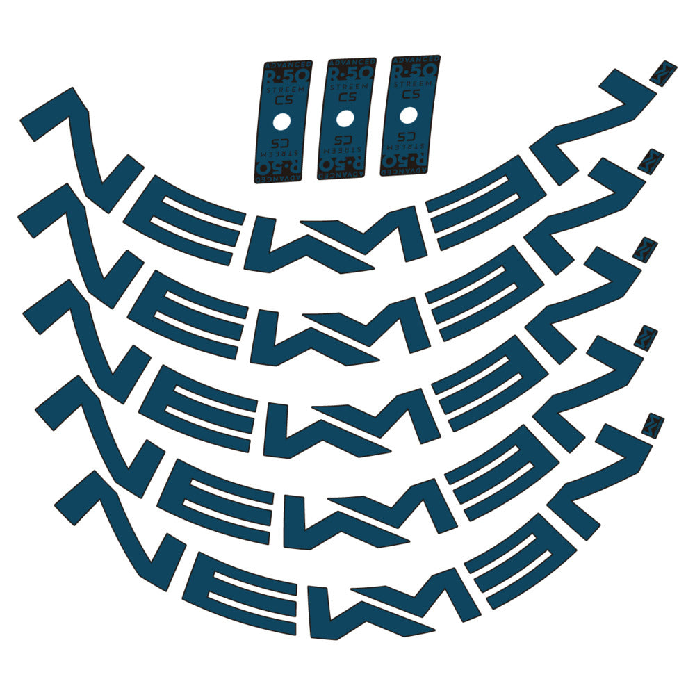 Stickers for Newmen Advanced SL R.50 Streem CS, Road Wheel vinyl decals - Dark Lake