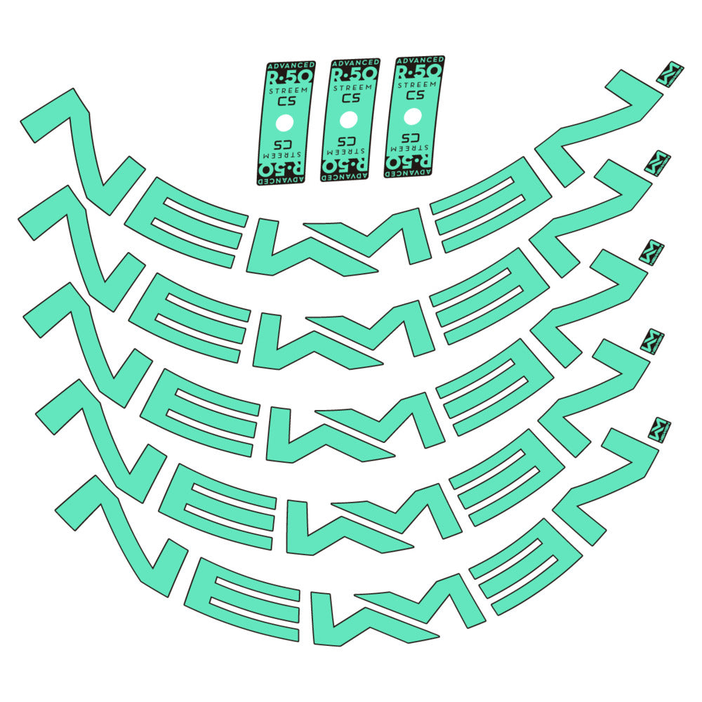 Stickers for Newmen Advanced SL R.50 Streem CS, Road Wheel vinyl decals - Mint
