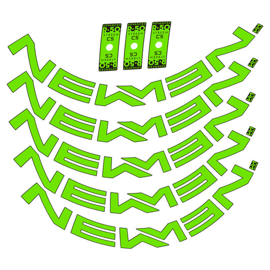 Stickers for Newmen Advanced SL R.50 Streem CS, Road Wheel vinyl decals - Apple Green